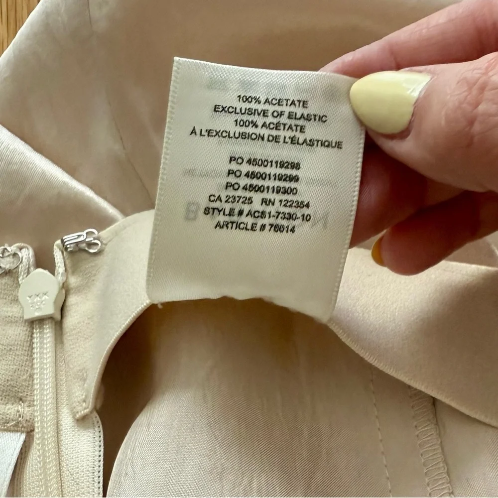 Babaton Aldus Slip Skirt NWT | Size 2 | Satin Midi in Denude Nude Beige Aritzia